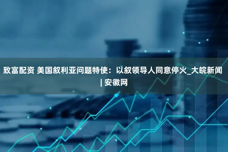 致富配资 美国叙利亚问题特使：以叙领导人同意停火_大皖新闻 | 安徽网